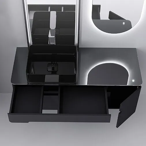 Тумба-умывальник подвесная Jorno Shine 120 антрацит Shi.01.120/P/A+ Тумба-умывальник подвесная Jorno Shine 120 антрацит Shi.01.120/P/A+