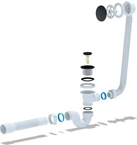 Слив-перелив для ванны Ани Пласт чёрный матовый EC155BL, 3