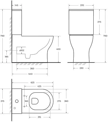 Чаша унитаза BelBagno Energia белый BB8134CPR/SC Чаша унитаза BelBagno Energia белый BB8134CPR/SC