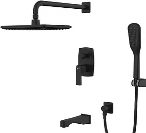 Душевая система со смесителем для ванны Lemark Ursus чёрный матовый LM7222BL Душевая система со смесителем для ванны Lemark Ursus чёрный матовый LM7222BL, 1