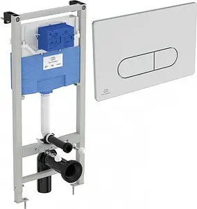 Инсталляция для подвесного унитаза Set 3 в 1 Ideal Standard Prosys 120 P R0309AA с кнопкой хром глянцевый Инсталляция для подвесного унитаза Set 3 в 1 Ideal Standard Prosys 120 P R0309AA с кнопкой хром глянцевый, 1