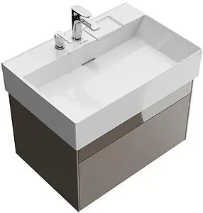 Тумба-умывальник подвесная Kerama Marazzi Logica 70 песчаный LOG.70.2\SAN+LO.wb.70.2+LO.dis.02\CR Тумба-умывальник подвесная Kerama Marazzi Logica 70 песчаный LOG.70.2\SAN+LO.wb.70.2+LO.dis.02\CR, 1