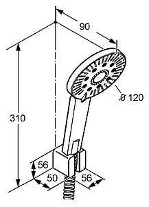 Душевой набор Kludi A-QA 3S DN15 хром 6575005-00 Душевой набор Kludi A-QA 3S DN15 хром 6575005-00, 2