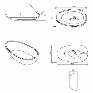 Раковина Aquanet Miracle A20 62 белый 00198983 Раковина Aquanet Miracle A20 62 белый 00198983, 2