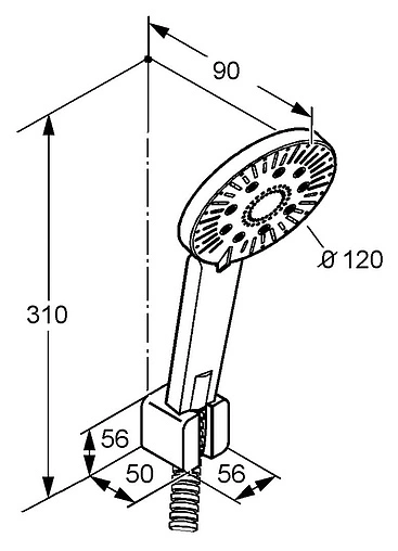 Душевой набор Kludi A-QA 3S DN15 хром 6575005-00