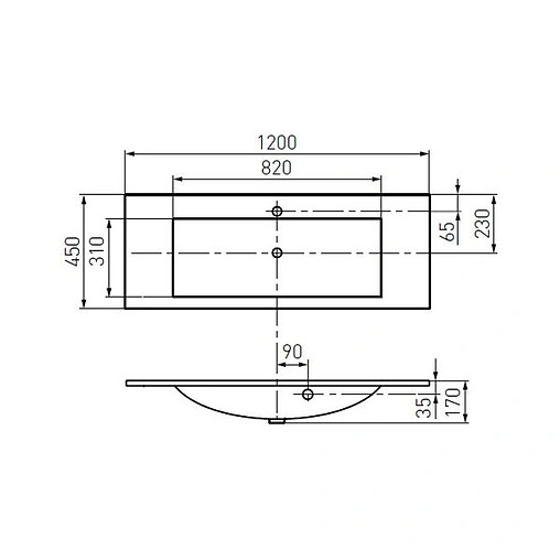 Раковина Aquaton Премьер М 120 белый 1A70483KPR010
