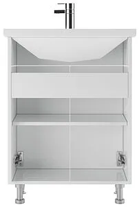 Тумба-умывальник напольная Айсберг Промо 60 белый DP2602T+4607152361513, 5