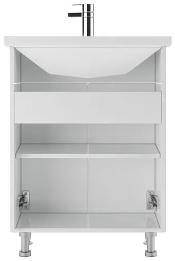 Тумба-умывальник напольная Айсберг Промо 60 белый DP2602T+4607152361513