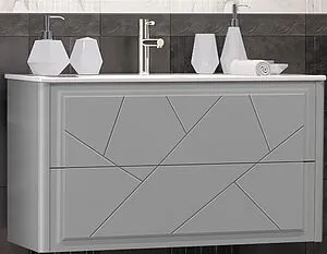 Тумба под умывальник подвесная Opadiris Луиджи 90 серый матовый 00-00005940, 1