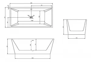 Ванна акриловая отдельностоящая Abber 150x80 AB9224-1.5 Ванна акриловая отдельностоящая Abber 150x80 AB9224-1.5, 2