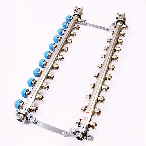 Группа коллекторная без расходомеров 11 отводов 1&quot;н/н x ¾&quot;ек Uni-fitt 456W4311