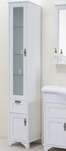 Шкаф-пенал напольный Aquaton Идель 35 L дуб белый 1A198003IDM7L