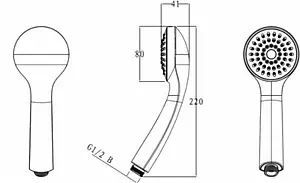Лейка ручного душа Bravat Eco хром P70135CP-1-RUS Лейка ручного душа Bravat Eco хром P70135CP-1-RUS, 2