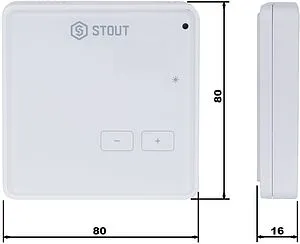 Проводной комнатный терморегулятор Stout R-10z белый STE-0101-010003, 2