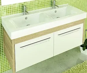 Тумба-умывальник подвесная Comforty Твикс 120 белый/сосна лоредо 00003126704CF, 1