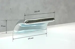 Излив на борт ванны Aquanet Атлантис хром А4, 2