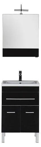 Шкаф-зеркало Aquanet Верона 58 L чёрный 00175384