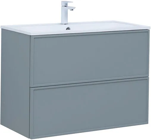 Тумба-умывальник Aquanet Арт 90 мисти грин 00313276+00318928