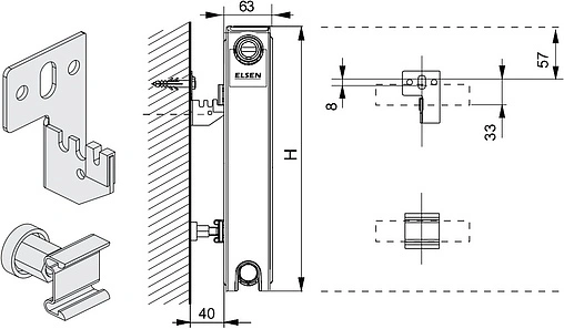Радиатор стальной панельный Elsen ERK тип 11 300 x 1100 мм ERK110311