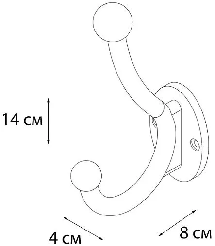 Крючок двойной Fixsen Hotel хром FX-31005A