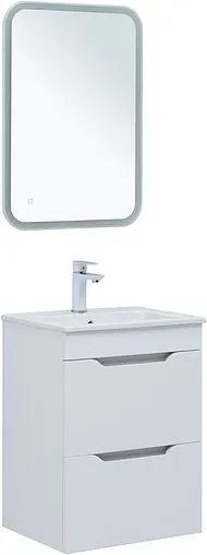 Тумба-умывальник Aquanet Практика 50 белый матовый 00330455+44050