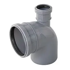 Отвод с выходом на 50 вверх внутренний D=110x50мм Угол 87° Политэк 300111050