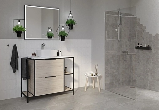 Тумба-умывальник напольная Cersanit Bosquet 100 дуб 63013+