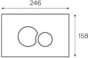 Клавиша смыва для унитаза Idrospania Belen 30361 хром глянцевый, 2