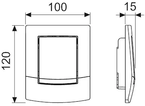 Клавиша смыва для писсуара TECEplanus Urinal 9820082 белый матовый