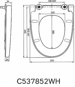 Крышка-сиденье для унитаза с микролифтом Am.Pm Bliss L белый C537852WH Крышка-сиденье для унитаза с микролифтом Am.Pm Bliss L белый C537852WH, 2
