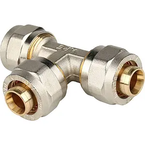 Тройник компрессионный соединительный 20мм x 20мм x 20мм Stout SFS-0009-000020 Тройник компрессионный соединительный 20мм x 20мм x 20мм Stout SFS-0009-000020, 1