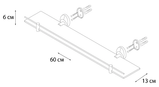 Полка Fixsen Europa хром FX-21803