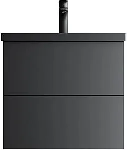Тумба под умывальник подвесная Am.Pm Gem 60 чёрный матовый M90FHX06022BM, 1