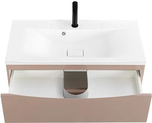 Тумба под умывальник подвесная BelBagno MARINO 80 Capucino Lucido MARINO-800-2C-SO-CL-P Тумба под умывальник подвесная BelBagno MARINO 80 Capucino Lucido MARINO-800-2C-SO-CL-P