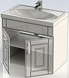 Тумба-умывальник Aquanet Рондо 70 белый 00189153+00185343