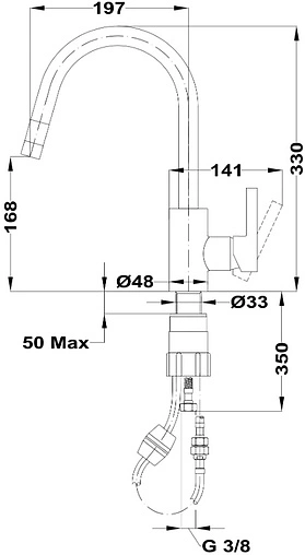 Смеситель для кухни с выдвижным изливом Teka MTP 938 хром 116020000