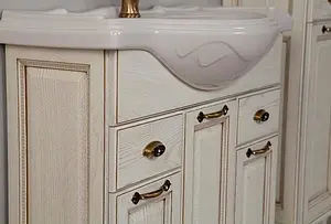 Тумба-умывальник напольная Aquaton Жерона 105 белое золото 1A1586K5GEM40, 4