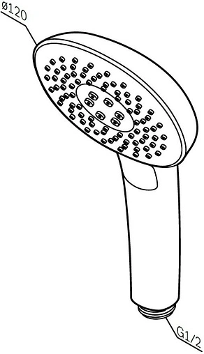 Лейка ручного душа Am.Pm Spirit 2.0 хром F0270A000 Лейка ручного душа Am.Pm Spirit 2.0 хром F0270A000