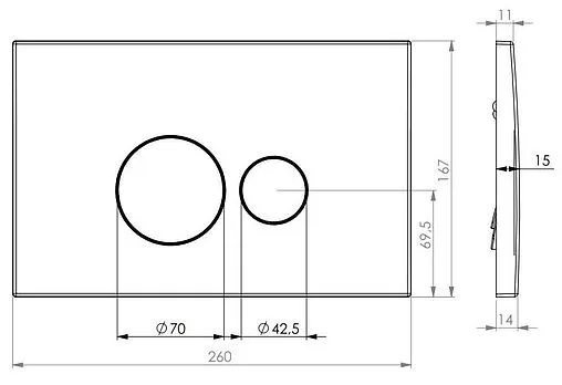 Клавиша смыва для унитаза Toni Arti Baglio TA-0083 золото матовое Клавиша смыва для унитаза Toni Arti Baglio TA-0083 золото матовое