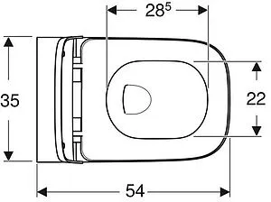 Унитаз подвесной безободковый Geberit Smyle Square Rimfree белый 500.683.01.2 Унитаз подвесной безободковый Geberit Smyle Square Rimfree белый 500.683.01.2, 4