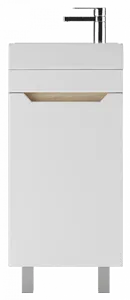 Тумба-умывальник напольная Айсберг Мечта 40 белый/дуб сонома DM2311T+4607152362107 Тумба-умывальник напольная Айсберг Мечта 40 белый/дуб сонома DM2311T+4607152362107, 3