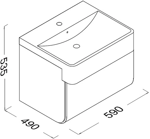 Тумба-умывальник подвесная ISVEA Marino 58 тик 23SQS103057I+10SQ51058SV Тумба-умывальник подвесная ISVEA Marino 58 тик 23SQS103057I+10SQ51058SV