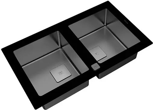 Мойка кухонная Teka Diamond RS15 2B 86 нержавеющая сталь/чёрное стекло 115030017