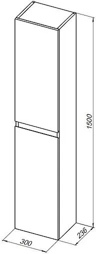 Шкаф-пенал подвесной Aquanet Нота NEW 30 белый 00335421