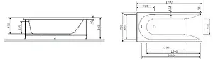 Ванна акриловая Am.Pm Spirit 170x70 W72A-170-070W-A2 Ванна акриловая Am.Pm Spirit 170x70 W72A-170-070W-A2, 2