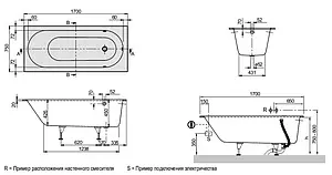 Ванна квариловая Villeroy&Boch Oberon 170x75 альпийский белый UBQ170OBE2V-01 Ванна квариловая Villeroy&Boch Oberon 170x75 альпийский белый UBQ170OBE2V-01, 2