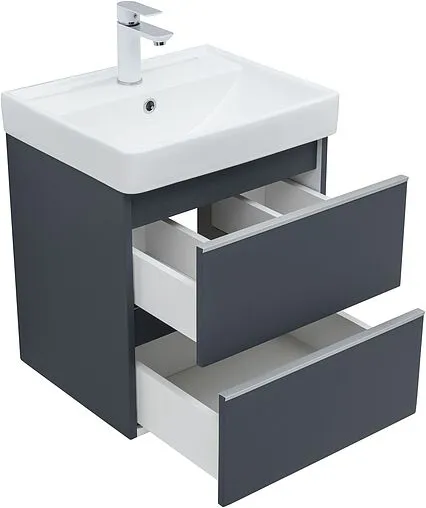 Тумба-умывальник подвесная Aquanet Вега 50 маренго 00329588+00301802