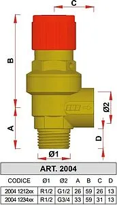 Клапан предохранительный ½&quot; 1.5 бар Far FA 2004 121215, 2