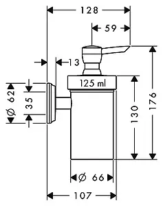Дозатор для жидкого мыла Hansgrohe Logis Classic хром 41614000 Дозатор для жидкого мыла Hansgrohe Logis Classic хром 41614000, 2
