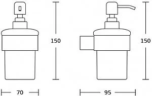Дозатор для жидкого мыла Gross Aqua Space хром GA18238A, 2